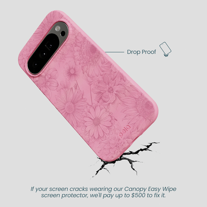 Bubblegum Pink Flora Google Pixel 10 Pro XL Case