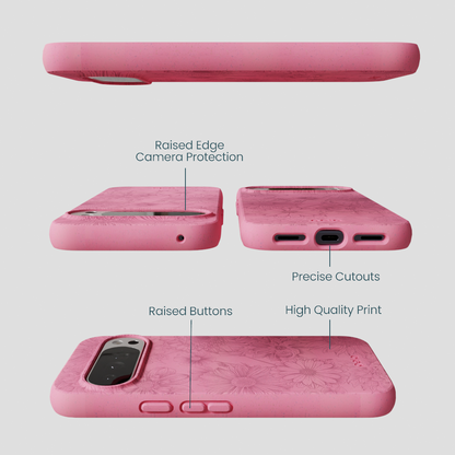Bubblegum Pink Flora Google Pixel 10 Pro XL Case