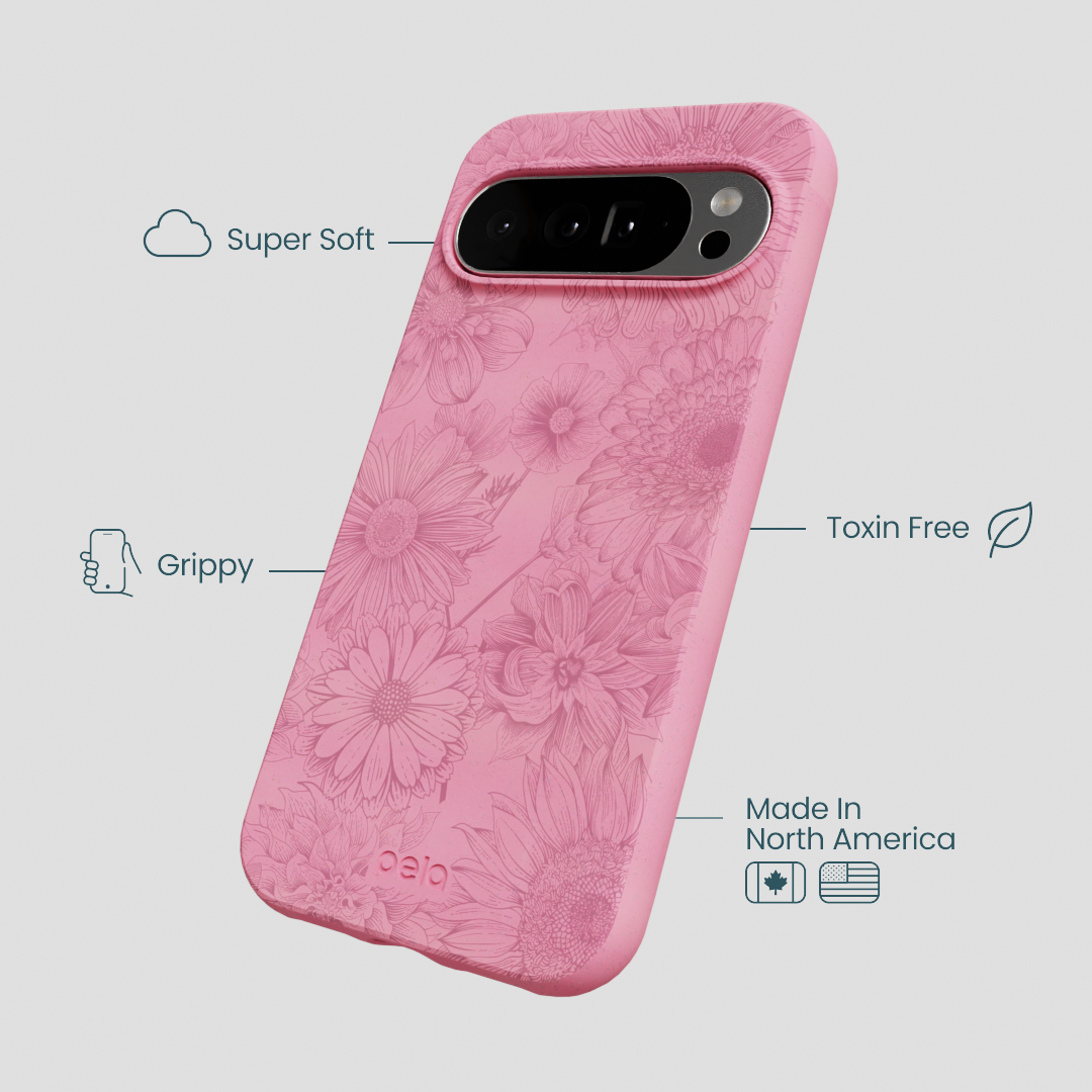 Bubblegum Pink Flora Google Pixel 10 Pro XL Case