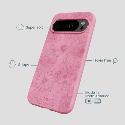 Bubblegum Pink Flora Google Pixel 10 Pro XL Case
