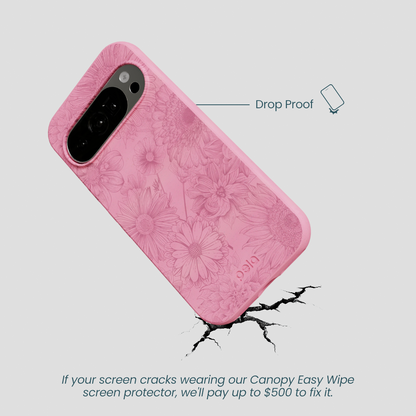 Bubblegum Pink Flora Google Pixel 10/10 Pro Case