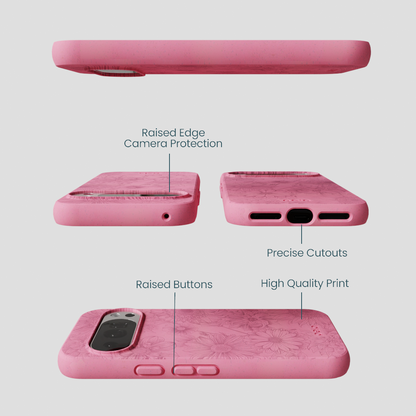 Bubblegum Pink Flora Google Pixel 10/10 Pro Case