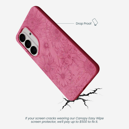 Bubblegum Pink Flora Samsung Galaxy S26 Case