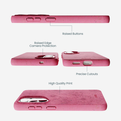 Bubblegum Pink Flora Samsung Galaxy S26 Case