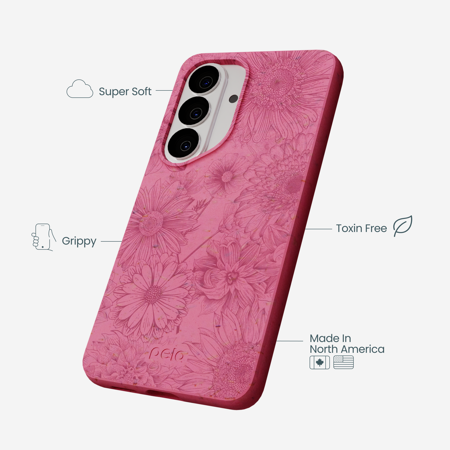 Bubblegum Pink Flora Samsung Galaxy S26 Case