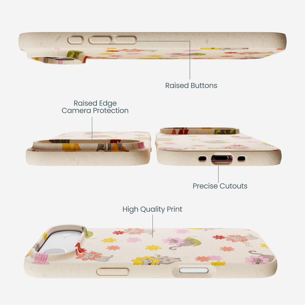 Seashell Flower Cats iPhone Air Case