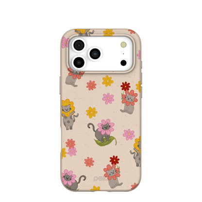 Seashell Flower Cats iPhone 17 Pro Max Case