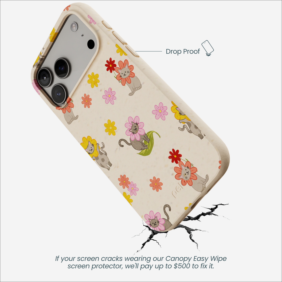 Seashell Flower Cats iPhone 17 Pro Max Case