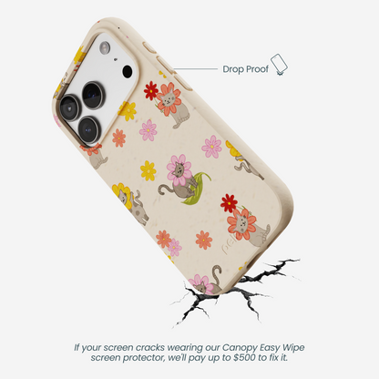 Seashell Flower Cats iPhone 17 Pro Case