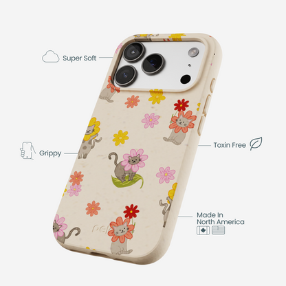 Seashell Flower Cats iPhone 17 Pro Case