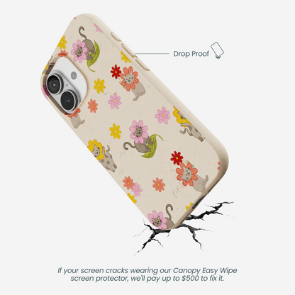 Seashell Flower Cats iPhone 17 Case