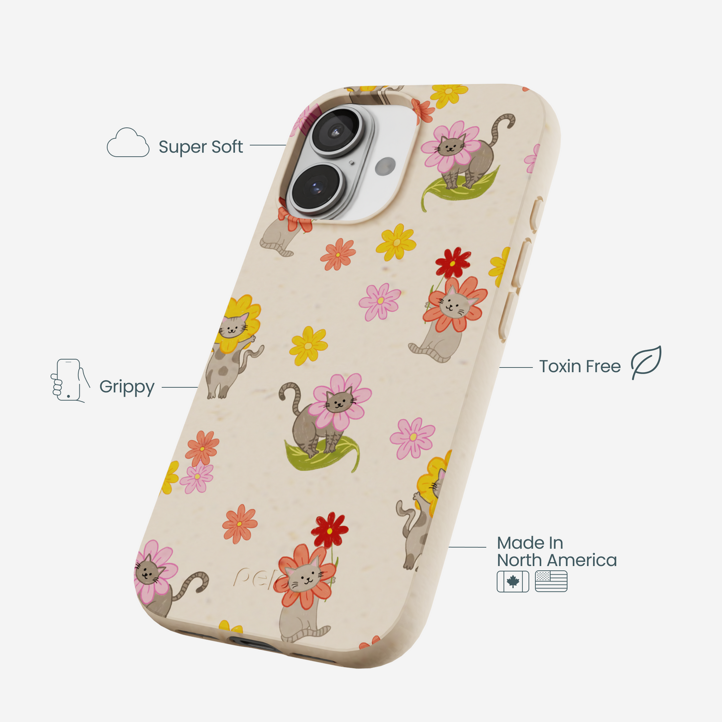 Seashell Flower Cats iPhone 17 Case