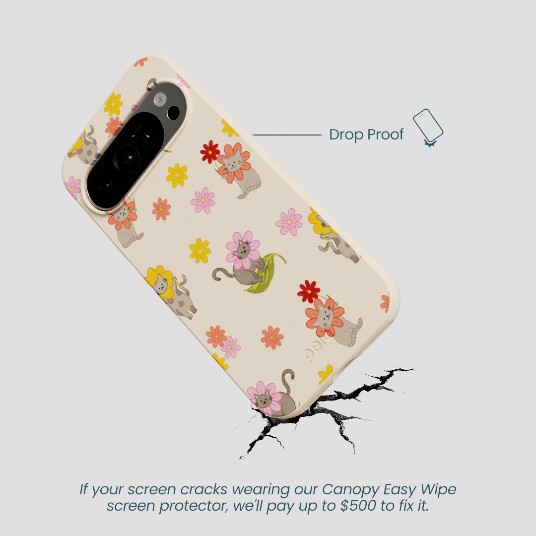 Seashell Flower Cats Google Pixel 10/10 Pro Case