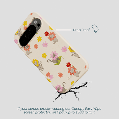 Seashell Flower Cats Google Pixel 10/10 Pro Case