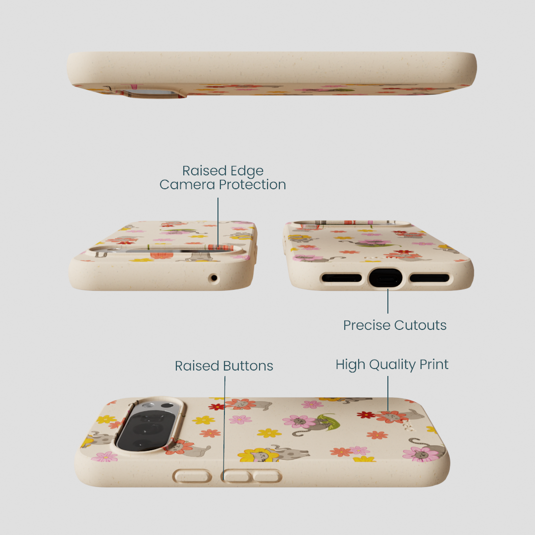 Seashell Flower Cats Google Pixel 10/10 Pro Case