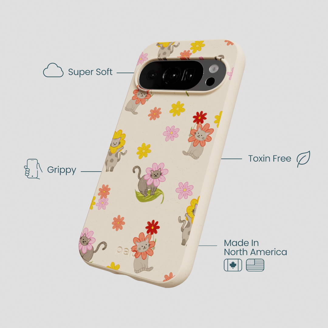 Seashell Flower Cats Google Pixel 10/10 Pro Case