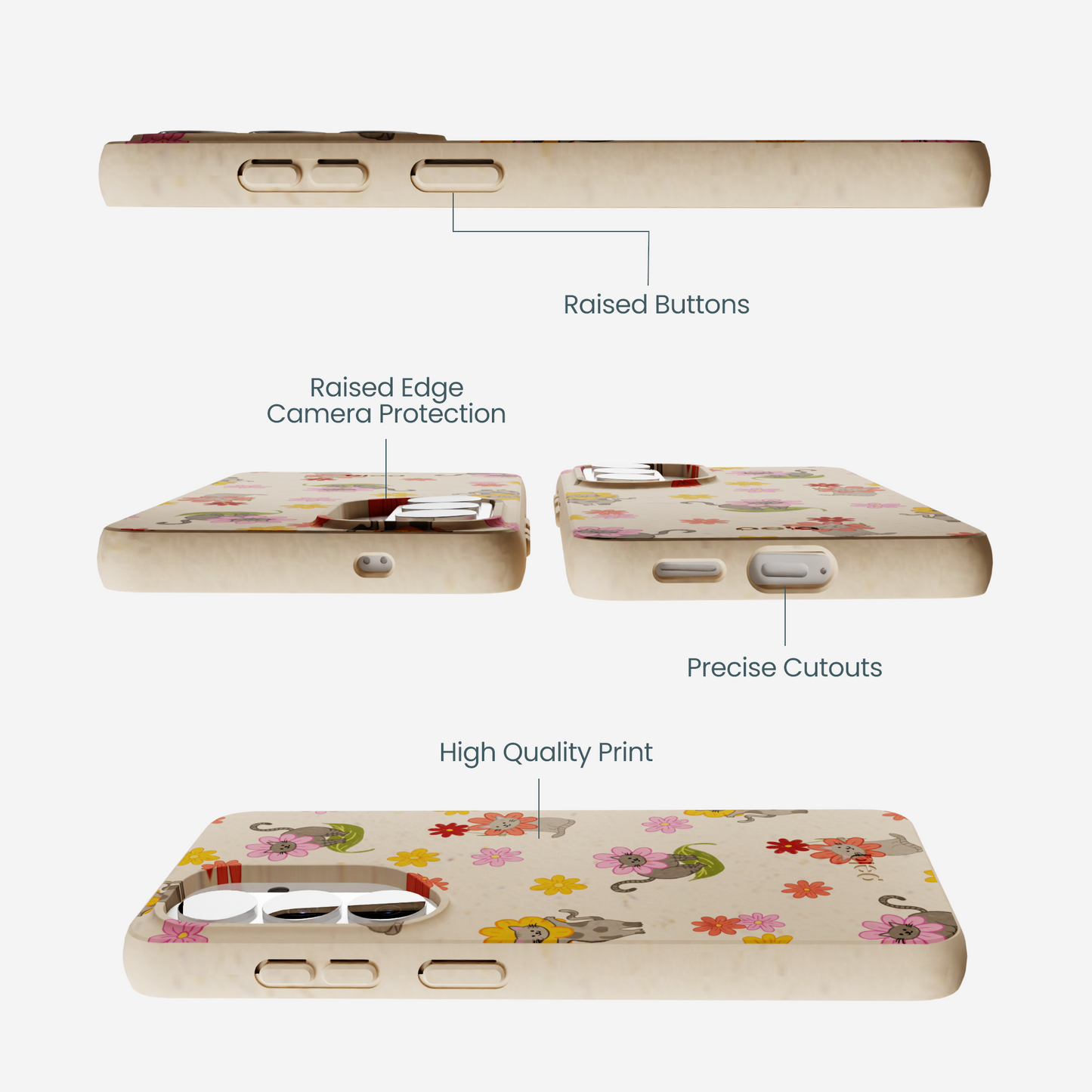 Seashell Flower Cats Samsung Galaxy S26 Case