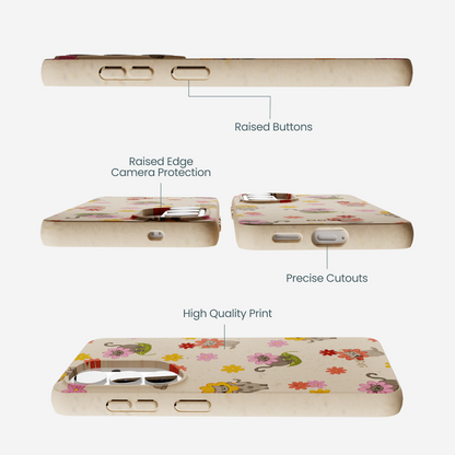 Seashell Flower Cats Samsung Galaxy S26 Case