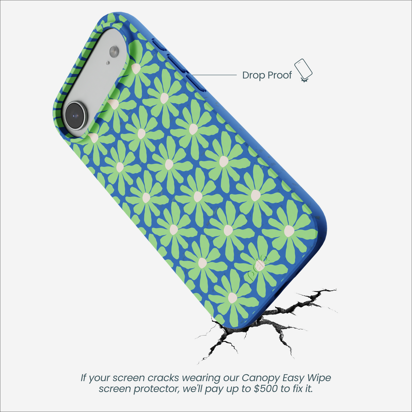 Electric Blue Flower Child iPhone Air Case