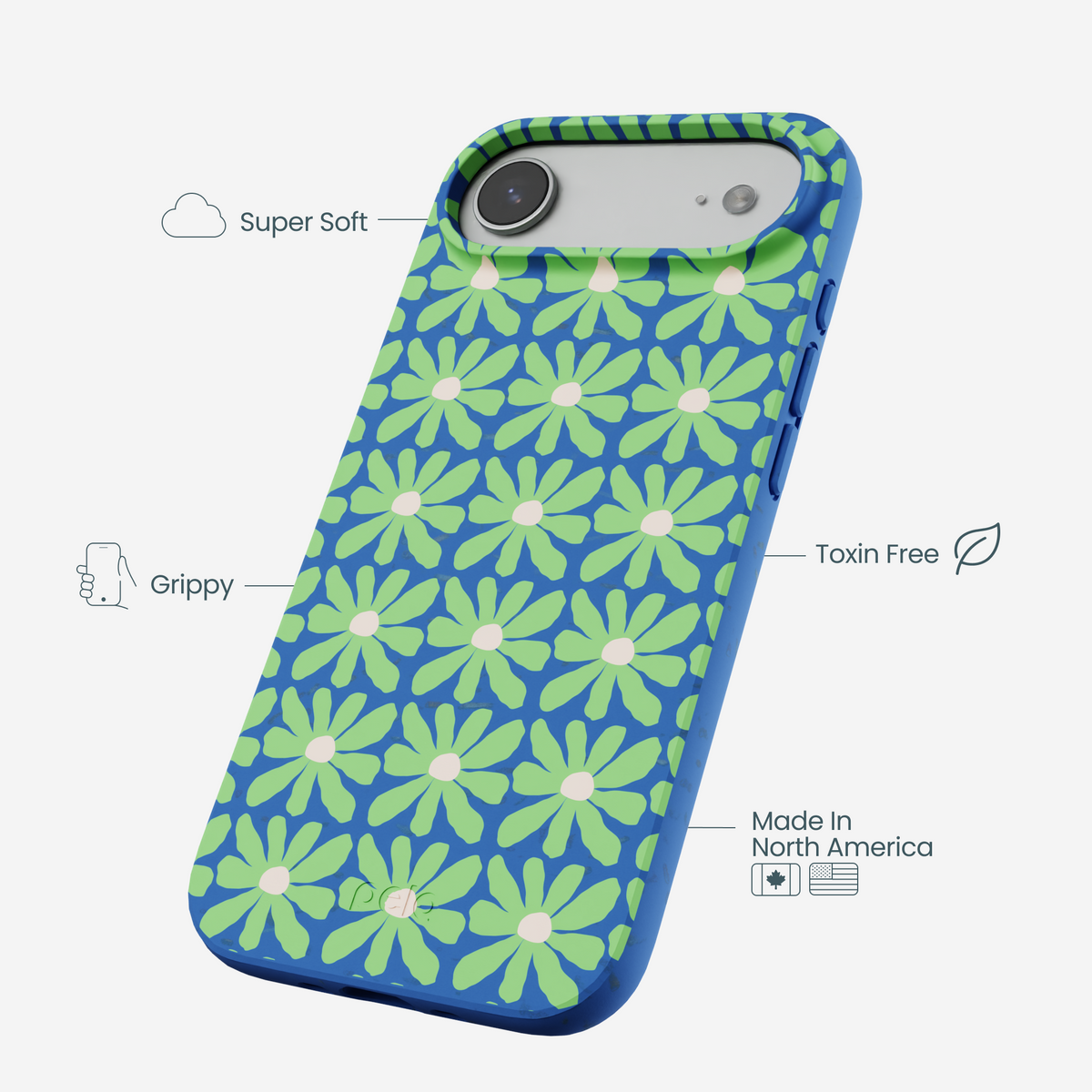 Electric Blue Flower Child iPhone Air Case