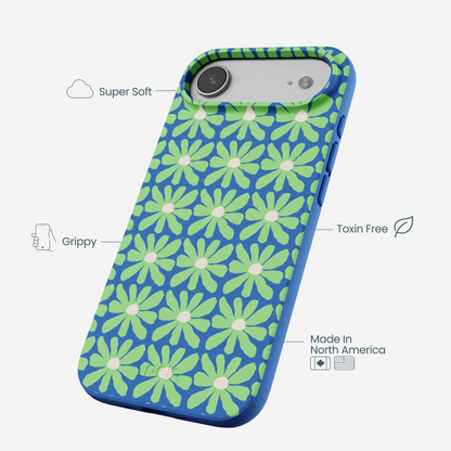 Electric Blue Flower Child iPhone Air Case