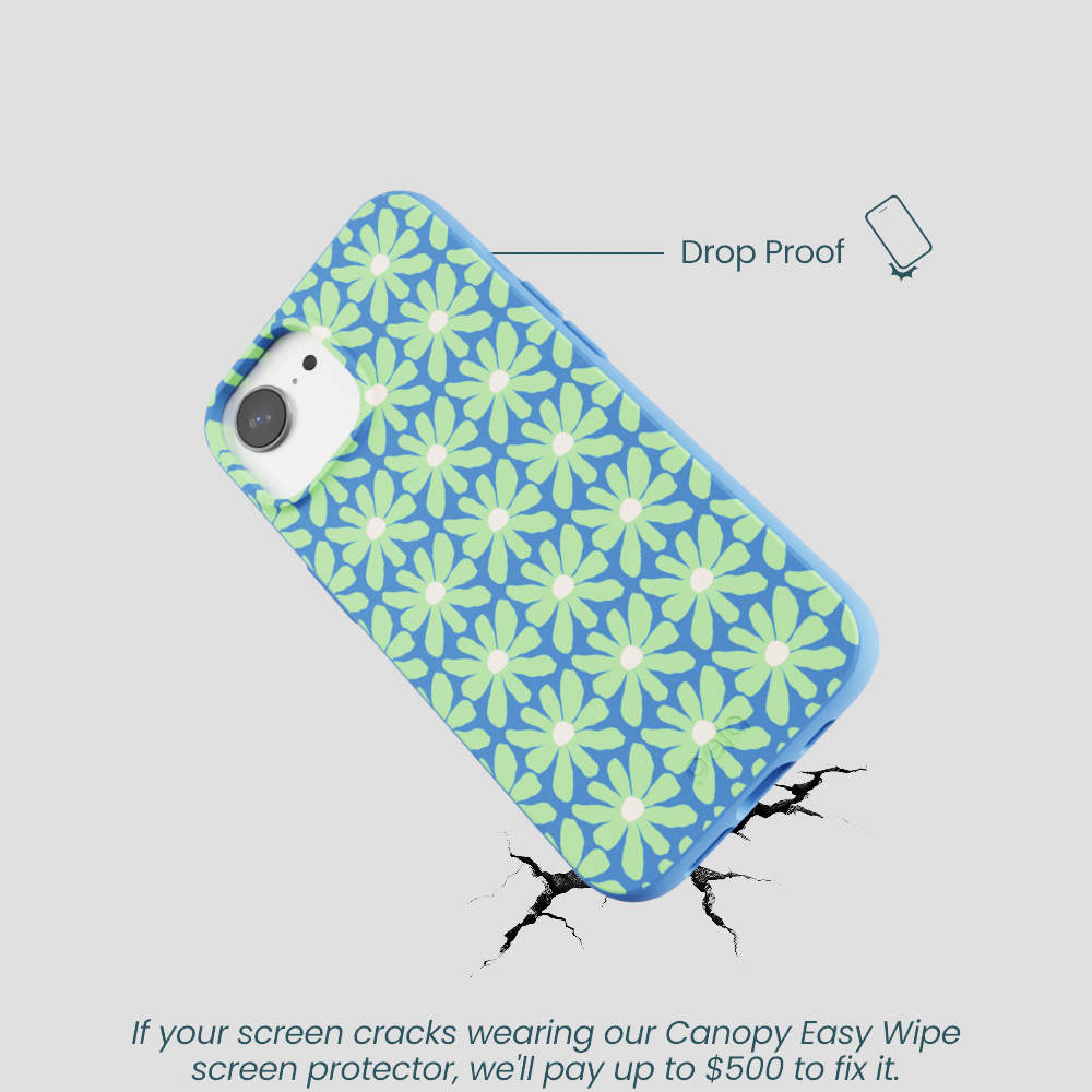 Electric Blue Flower Child iPhone 16e/17e Case