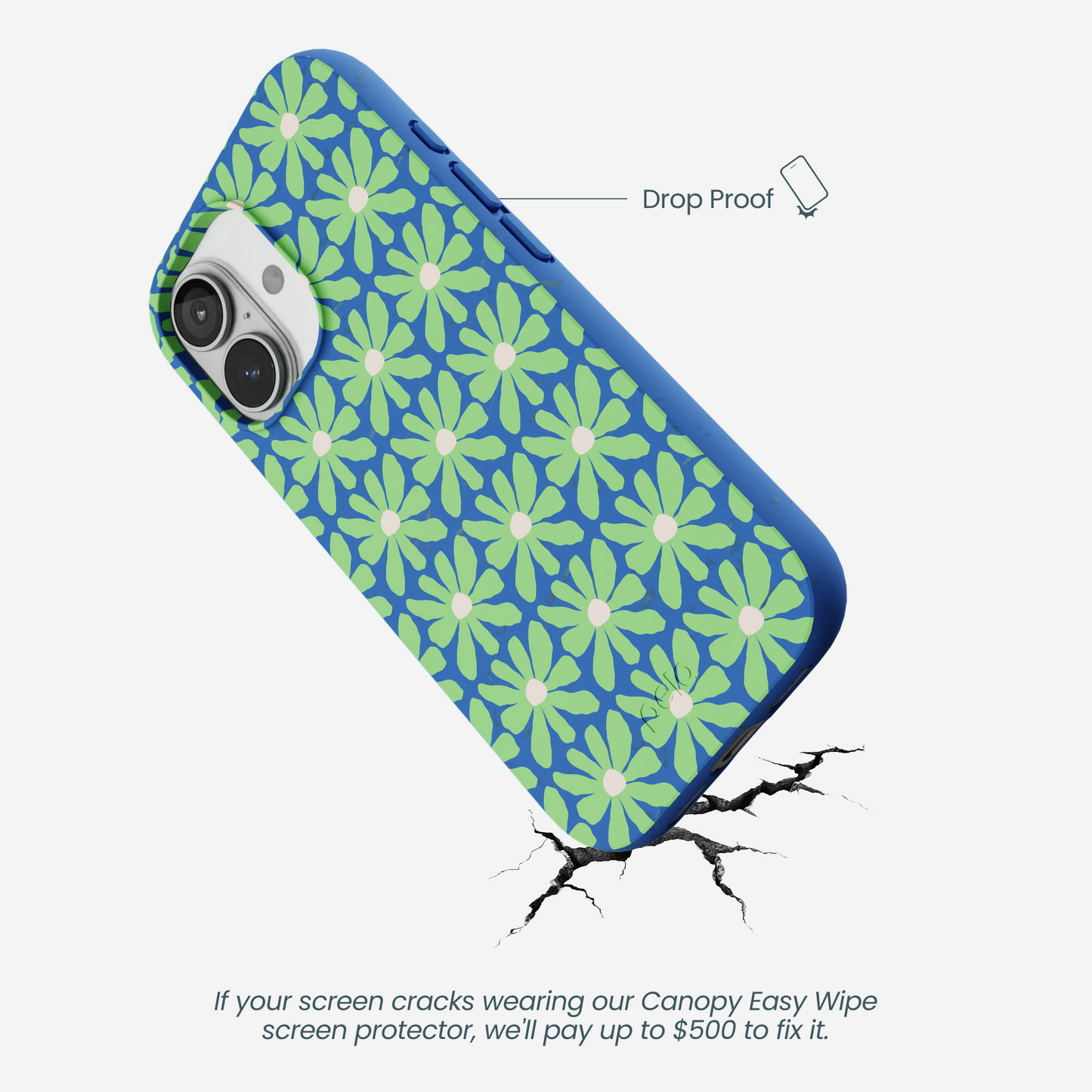 Electric Blue Flower Child iPhone 17 Case