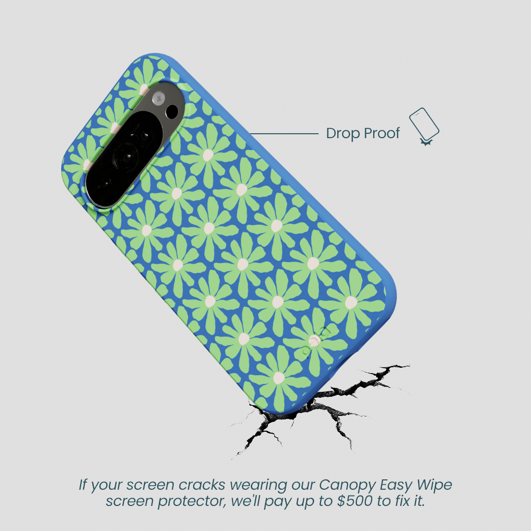 Electric Blue Flower Child Google Pixel 10/10 Pro Case