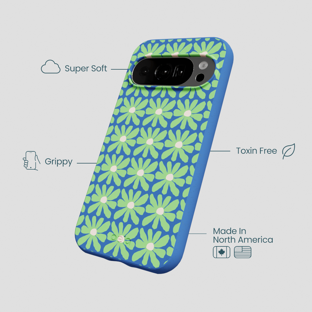 Electric Blue Flower Child Google Pixel 10/10 Pro Case