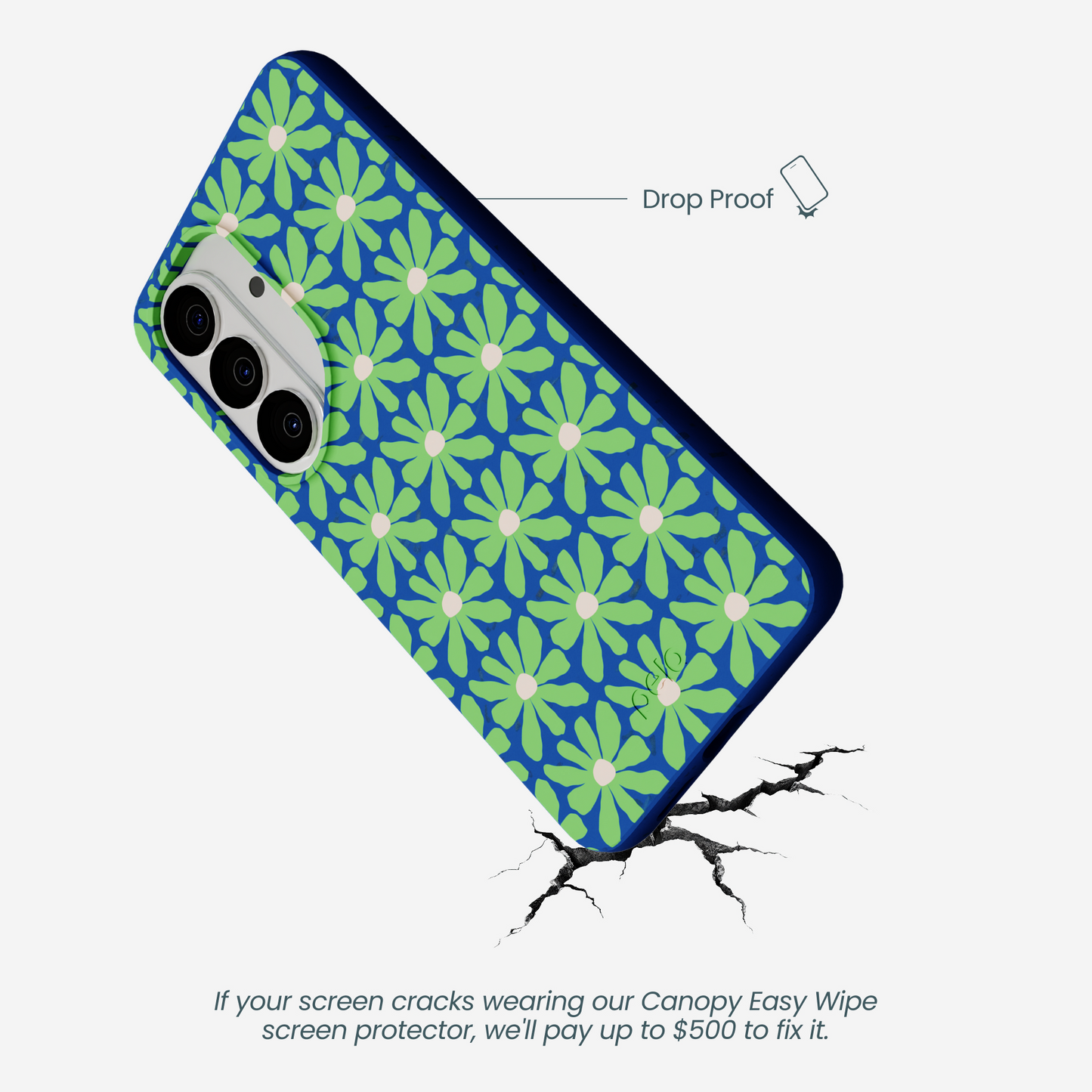 Electric Blue Flower Child Samsung Galaxy S26 Case
