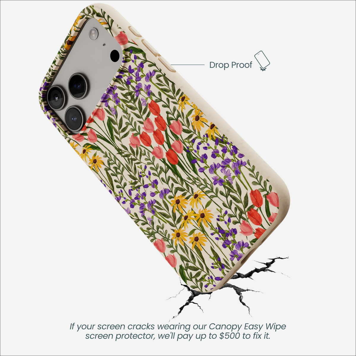 Seashell Flower Field iPhone 17 Pro Max Case