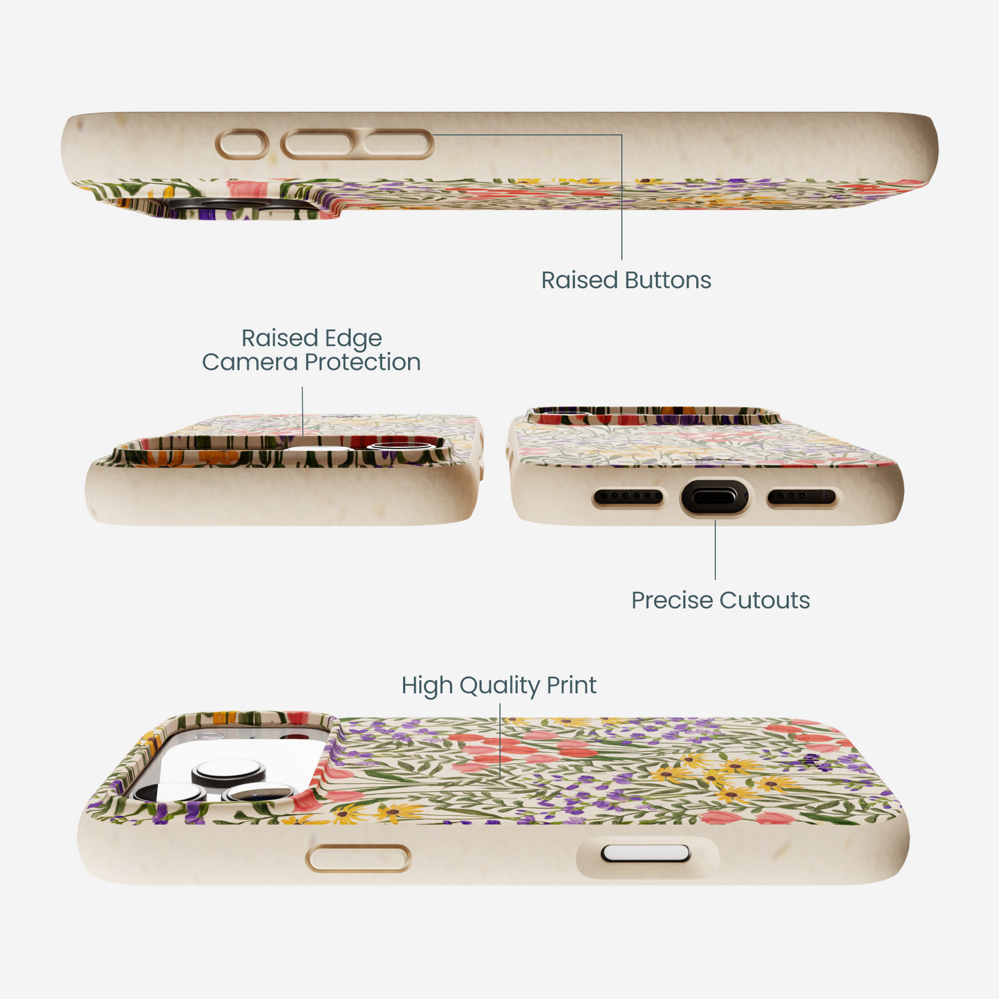 Seashell Flower Field iPhone 17 Pro Max Case