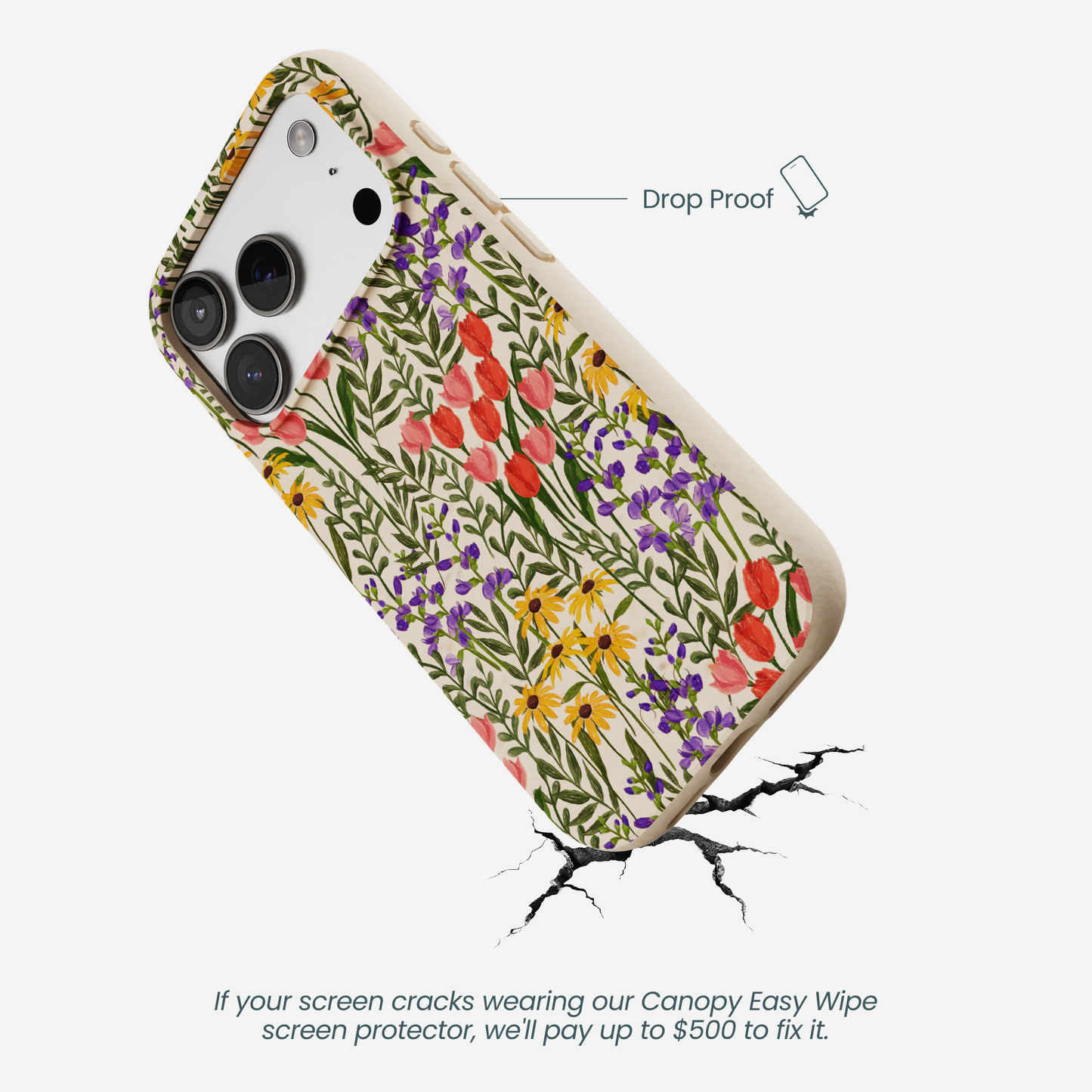Seashell Flower Field iPhone 17 Pro Case