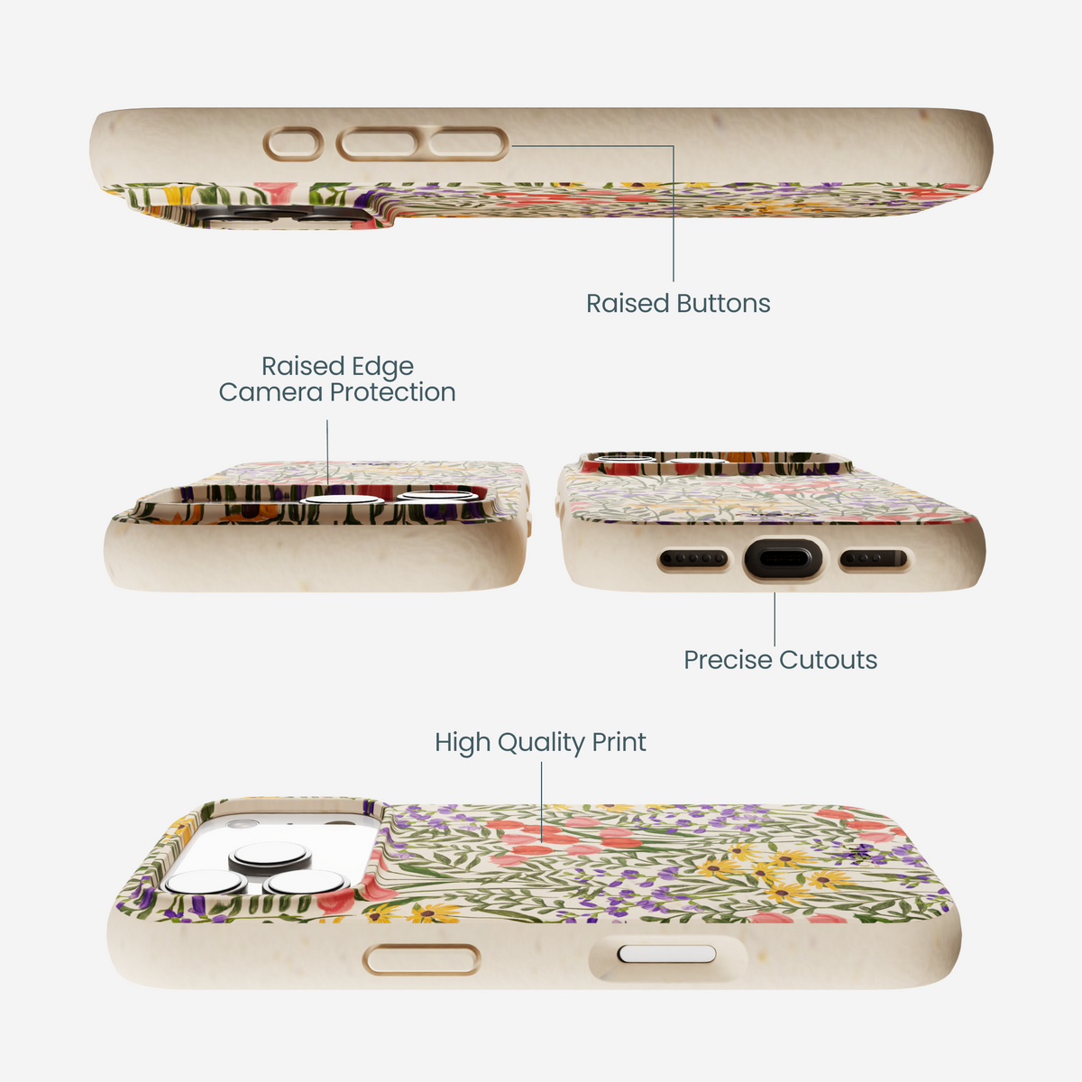 Seashell Flower Field iPhone 17 Pro Case
