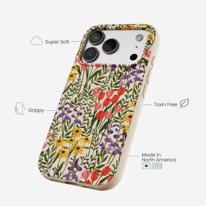 Seashell Flower Field iPhone 17 Pro Case