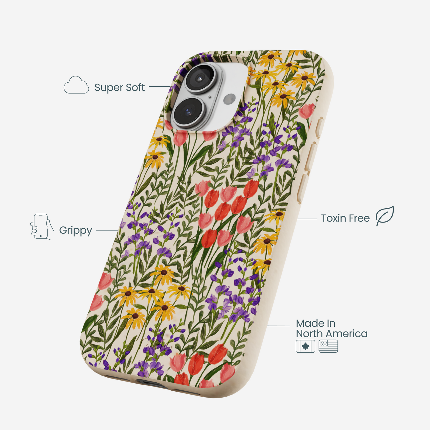 Seashell Flower Field iPhone 17 Case