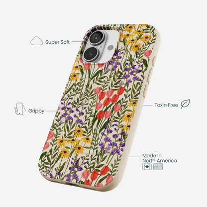Seashell Flower Field iPhone 17 Case