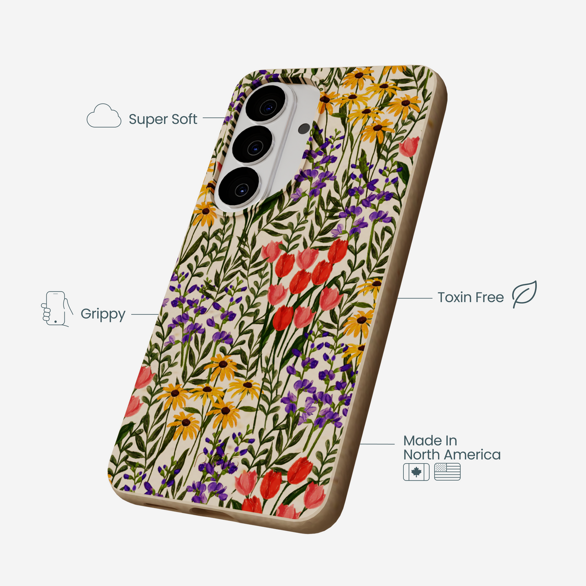 Seashell Flower Field Samsung Galaxy S26 Case