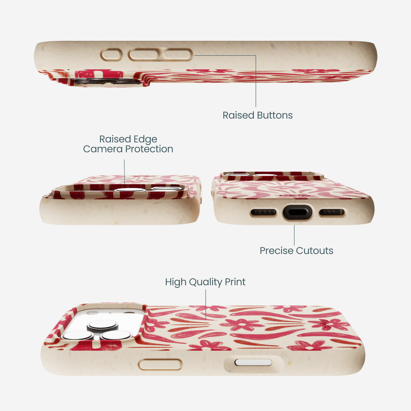 Seashell Flower Stack iPhone 17 Pro Case