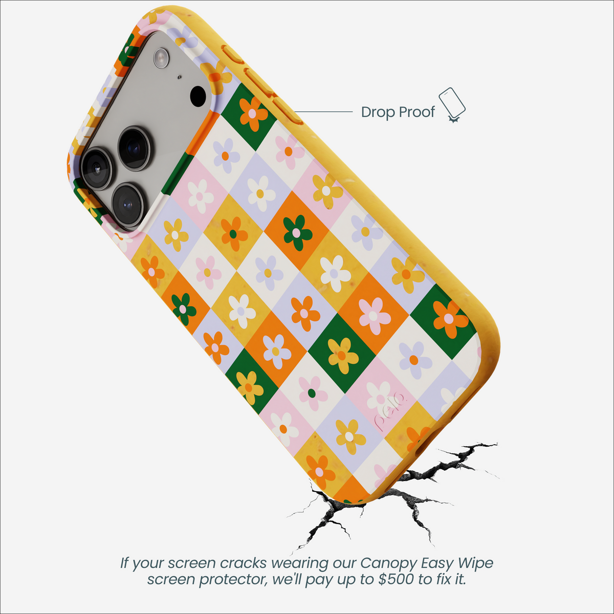 Honey Flower Tiles iPhone 17 Pro Max Case