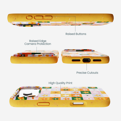 Honey Flower Tiles iPhone 17 Pro Max Case