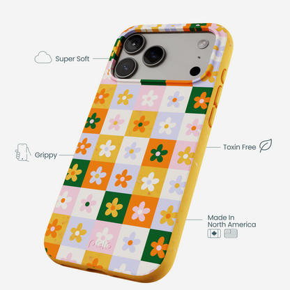 Honey Flower Tiles iPhone 17 Pro Max Case