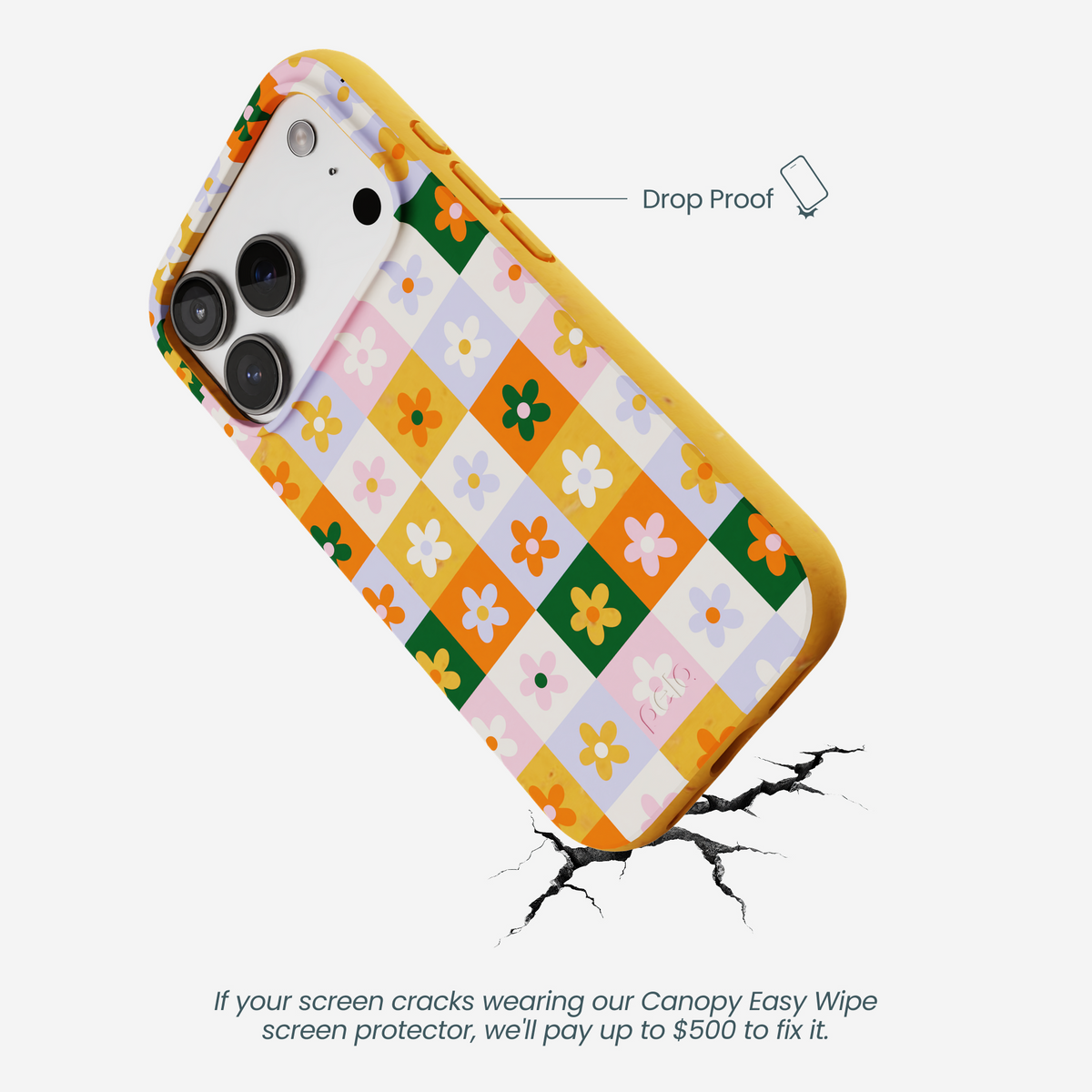 Honey Flower Tiles iPhone 17 Pro Case