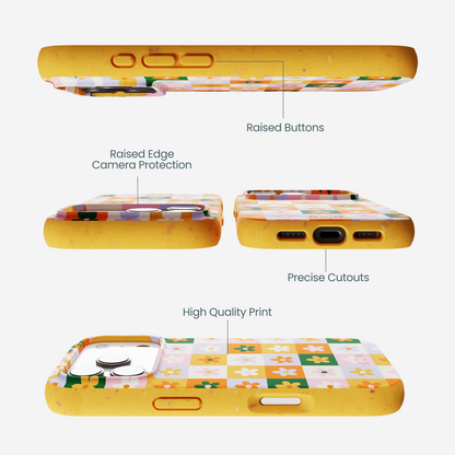 Honey Flower Tiles iPhone 17 Pro Case