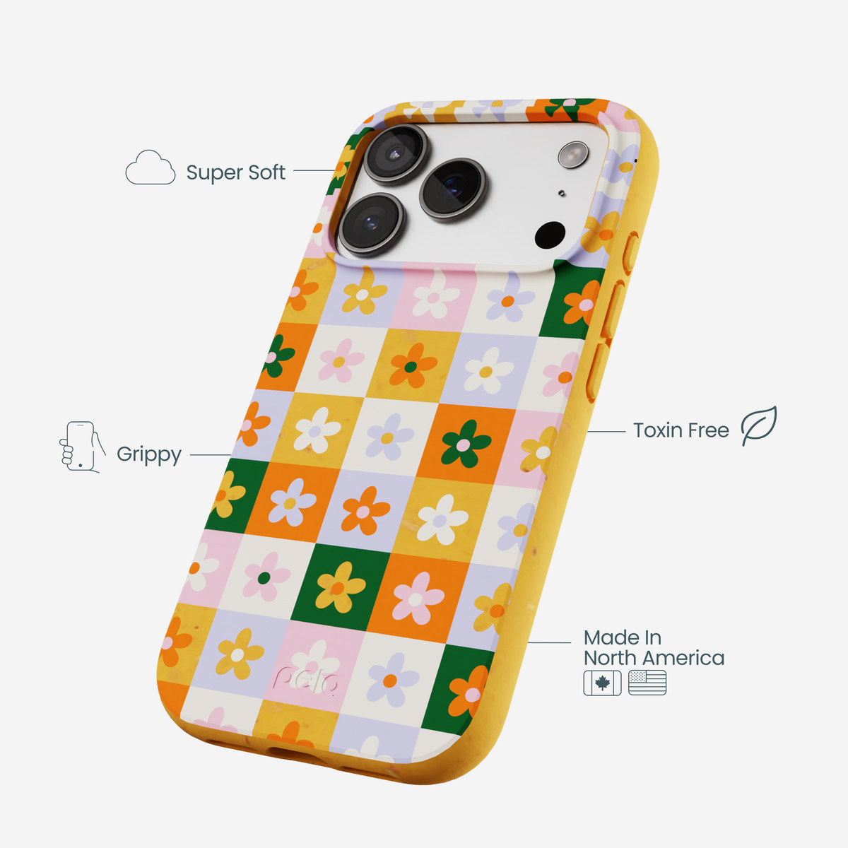 Honey Flower Tiles iPhone 17 Pro Case