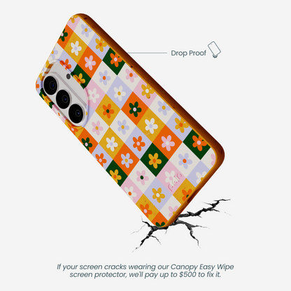 Honey Flower Tiles Samsung Galaxy S26 Case