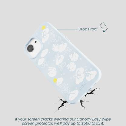 Powder Blue Fluffy Flower iPhone 16e/17e Case