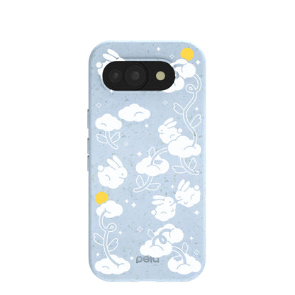 Powder Blue Fluffy Flower Google Pixel 10a Case