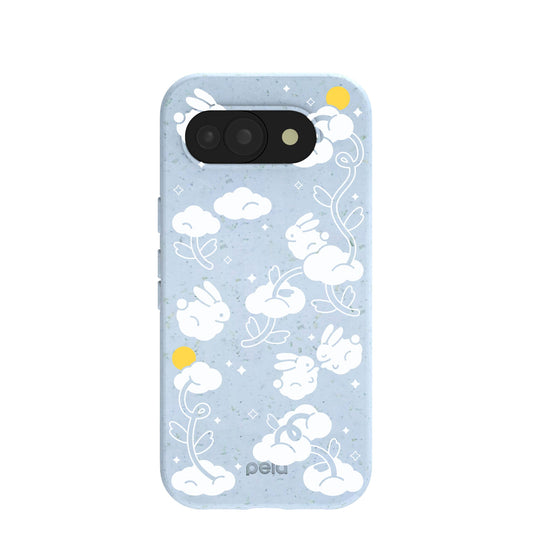 Powder Blue Fluffy Flower Google Pixel 10a Case