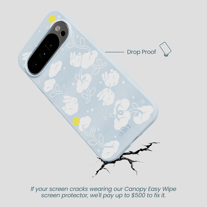 Powder Blue Fluffy Flower Google Pixel 10 Pro XL Case